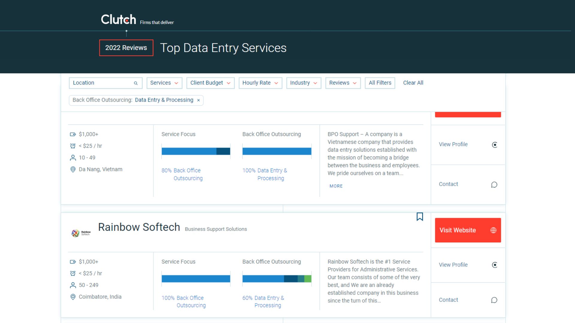 Rainbow Softech is Top BPO for Data Entry Services